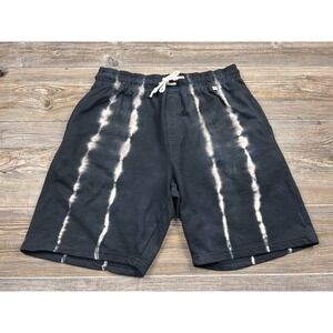 Reverse Threads Ryker Black Tie Dye Fleece Shorts L Laid Back Retro Indie Skater
